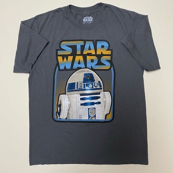 Star Wars Youth Gray R2-D2 Graphic Short Sleeve Shirt - Picture 3 of 6